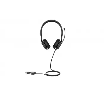 Yealink UH35 Dual UC USB-C/A ausinės, laidinės, 20 - 20000 Hz, skambučiams/muzikai, 139,5 g, ausinės, juodos