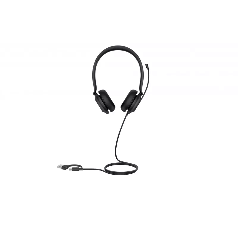 Yealink UH35 Dual UC USB-C/A ausinės, laidinės, 20 - 20000 Hz, skambučiams/muzikai, 139,5 g, ausinės, juodos
