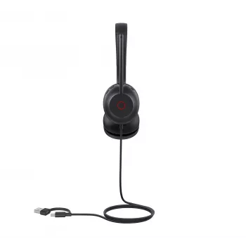 Yealink UH35 Dual UC USB-C/A ausinės, laidinės, 20 - 20000 Hz, skambučiams/muzikai, 139,5 g, ausinės, juodos