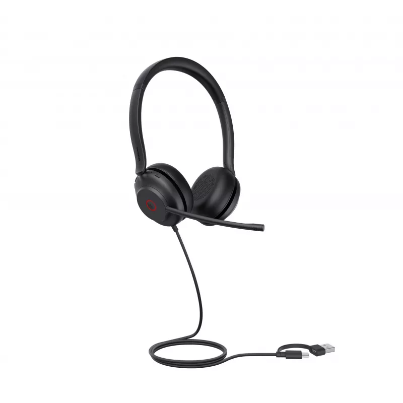 Yealink UH35 Dual UC USB-C/A ausinės, laidinės, 20 - 20000 Hz, skambučiams/muzikai, 139,5 g, ausinės, juodos