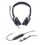 Yealink UH46 Dual Teams USB-C/A ausinės, laidinės, 20–20000 Hz, biurui/skambučių centrui, 166 g, galvos juostos tipo, juodos