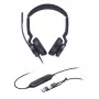 Yealink UH46 Dual UC USB-C/A ausinės, laidinės, 20–20000 Hz, biurui / skambučių centrui, 166 g, ausinės, juodos