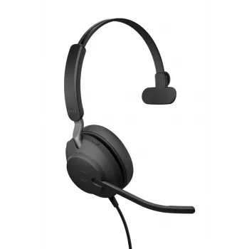 Jabra Evolve2 40 SE laisvų rankų įranga, laidinė, galvos juostelė, biurui / skambučių centrui, USB Type-C / USB Type-A, juoda