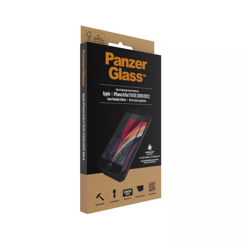 PanzerGlass ® ekrano apsauga iPhone 8 | 7 | 6s | 6 | SE (2020/2022) | nuo krašto iki krašto