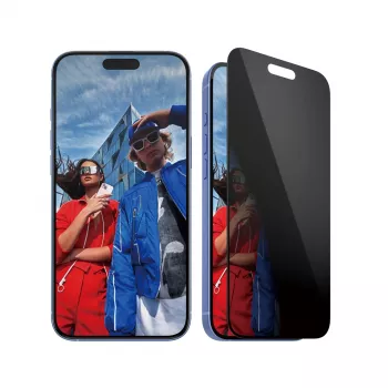 PanzerGlass® Privatumo ekrano apsauga iPhone 16 Plus | 15 Plus | Itin platus pritaikymas su EasyAligner