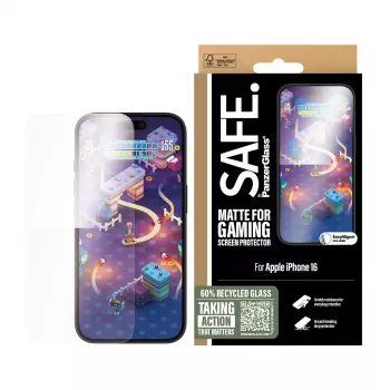 PanzerGlass SAFE. by ® Žaidimų ekrano apsauga iPhone 16 | 15 | Itin platus pritaikymas