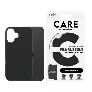 PanzerGlass CARE™ by ® dėklas juodas su MagSafe iPhone 16