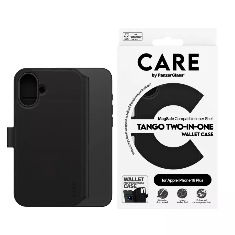 PanzerGlass CARE™ by ® Tango 2-in-1 Wallet Case su MagSafe iPhone 16 Plus
