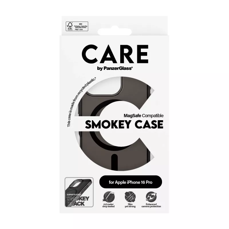 Cover PanzerGlass CARE by Flagship Case Urban Combat Smokey w. Juoda MagSafe iPhone '24 6.3 inch Pro