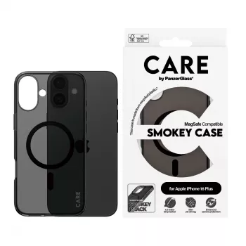PanzerGlass CARE™ by ® Urban Combat Case Smokey w. Juoda MagSafe iPhone 16 Plus