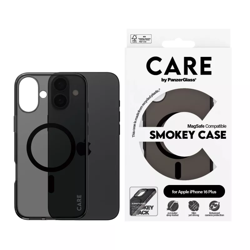 PanzerGlass CARE™ by ® Urban Combat Case Smokey w. Juoda MagSafe iPhone 16 Plus