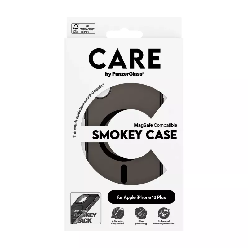 PanzerGlass CARE™ by ® Urban Combat Case Smokey w. Juoda MagSafe iPhone 16 Plus