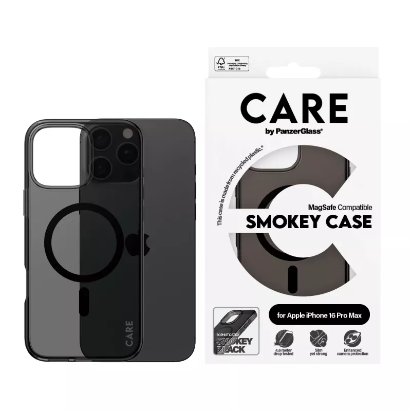 PanzerGlass CARE™ by ® Urban Combat Case Smokey w. Juoda MagSafe iPhone 16 Pro Max