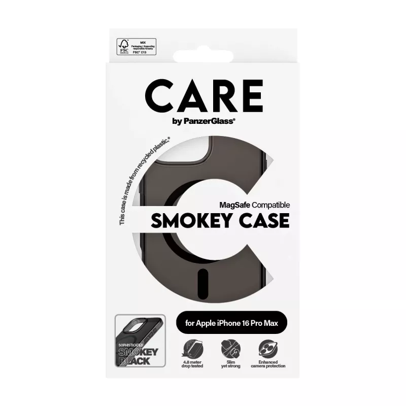 PanzerGlass CARE™ by ® Urban Combat Case Smokey w. Juoda MagSafe iPhone 16 Pro Max