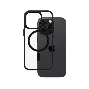 PanzerGlass CARE™ by ® Urban Combat Case Skaidrus su juodu rėmeliu ir MagSafe, skirtas iPhone 16 Pro