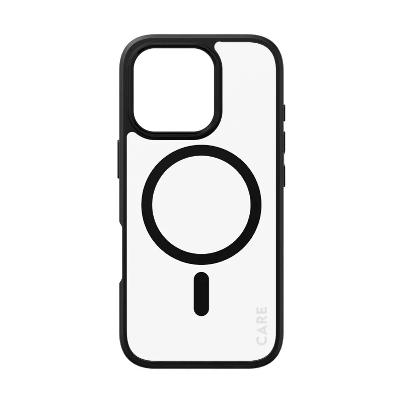 PanzerGlass CARE™ by ® Urban Combat Case Skaidrus su juodu rėmeliu ir MagSafe, skirtas iPhone 16 Pro