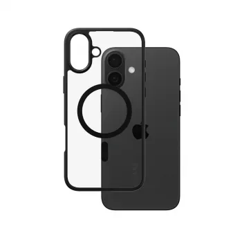 PanzerGlass CARE™ by ® Urban Combat Case Transparentus su juodu rėmeliu ir MagSafe, skirtas iPhone 16 Plus