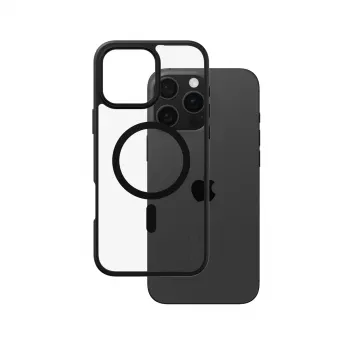 PanzerGlass CARE™ by ® Urban Combat Case Skaidrus su juodu rėmeliu ir MagSafe, skirtas iPhone 16 Pro Max