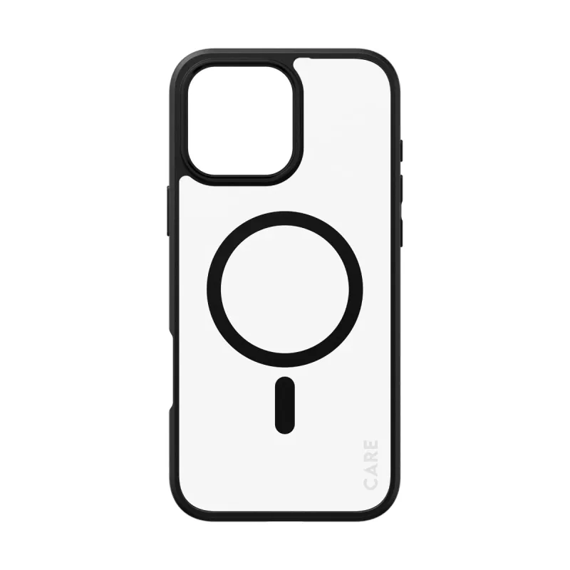 PanzerGlass CARE™ by ® Urban Combat Case Skaidrus su juodu rėmeliu ir MagSafe, skirtas iPhone 16 Pro Max