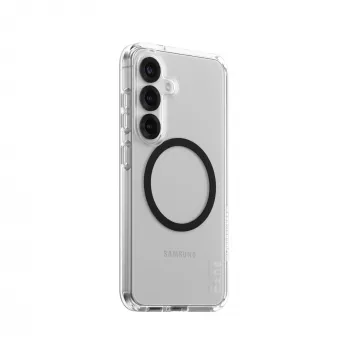 PanzerGlass CARE™ by ® Urban Combat dėklas permatomas su juoda Qi suderinama Samsung Galaxy S25