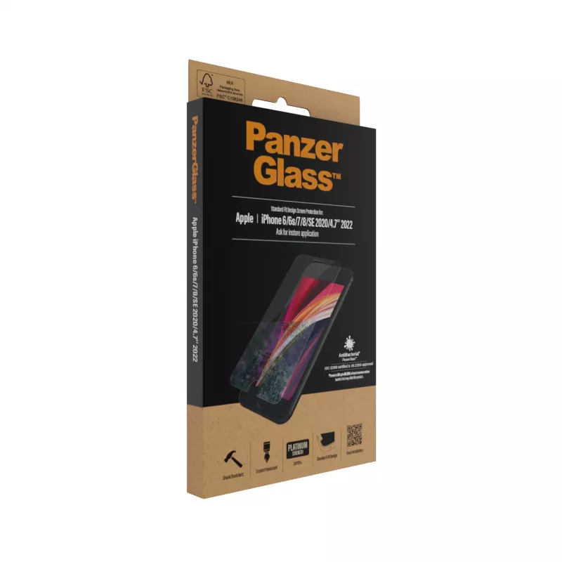 PanzerGlass ® Ekrano apsauga iPhone 8 | 7 | 6s | 6 | SE (2020/2022) | Standartinis pritaikymas