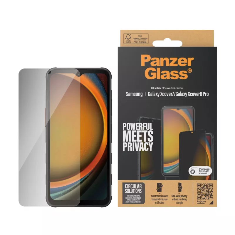 PanzerGlass ® privatumo ekrano apsauga Samsung Galaxy Xcover7 Pro | Xcover7 | Xcover6 Pro | Ultra-Wide Fit