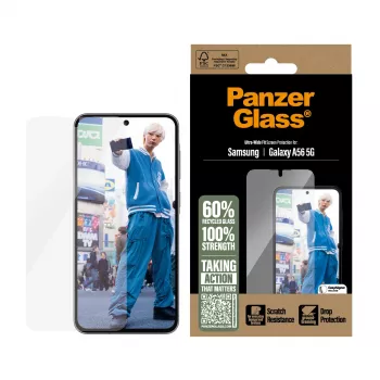 PanzerGlass ® ekrano apsauga Samsung Galaxy A56 5G | Ultra-Wide Fit su EasyAligner