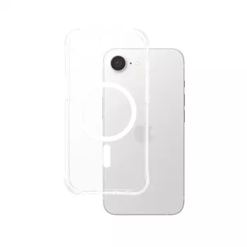PanzerGlass CARE™ by ® Samba Case permatomas su baltu Qi suderinamas iPhone 17e | 16e