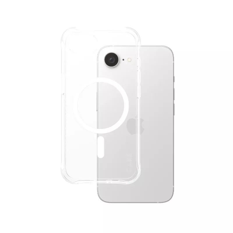 PanzerGlass CARE™ by ® Samba Case permatomas su baltu Qi suderinamas iPhone 17e | 16e