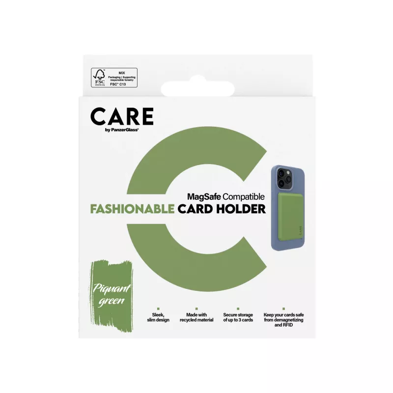 PanzerGlass CARE™ by ® Card Holder Green iPhone, Dangtelis, Apple, Apple - iPhone, Žalia