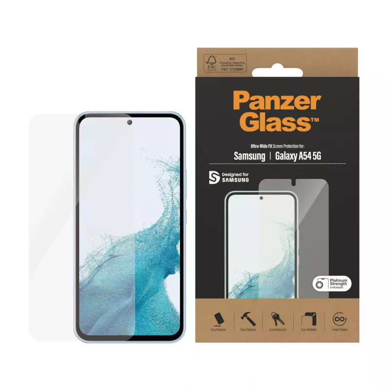 PanzerGlass® Ekrano apsauga Samsung Galaxy A54 5G | Ultra-Wide Fit