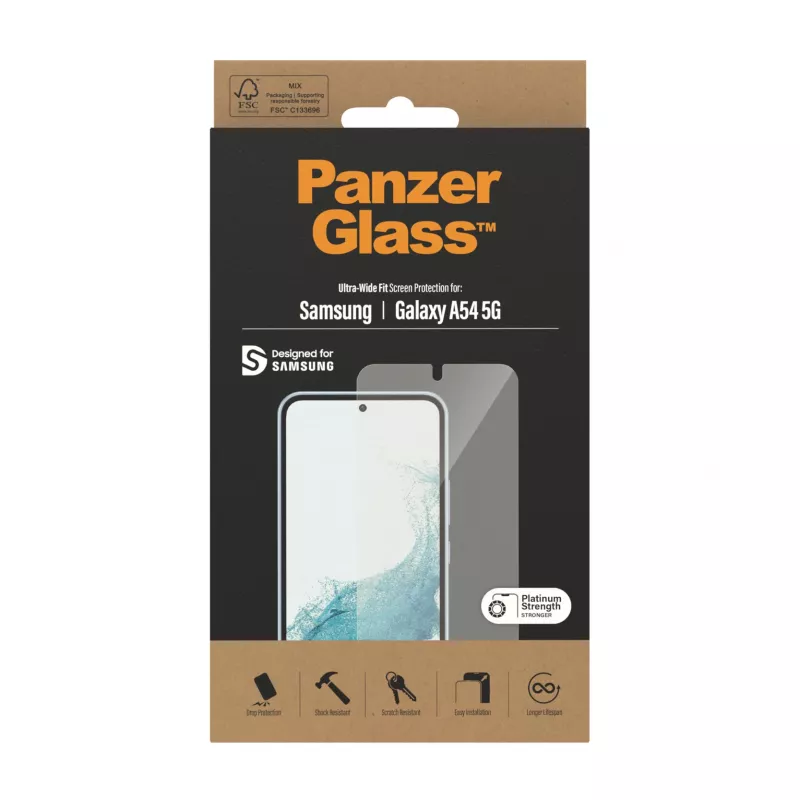 PanzerGlass® Ekrano apsauga Samsung Galaxy A54 5G | Ultra-Wide Fit
