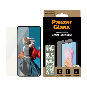 PanzerGlass ® „Viskas viename“ ekrano apsauga Samsung Galaxy S25 | S24 | Ultra Wide Fit
