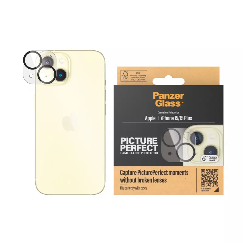 PanzerGlass ® PicturePerfect kameros objektyvo apsauga iPhone 15 | 15 Plus