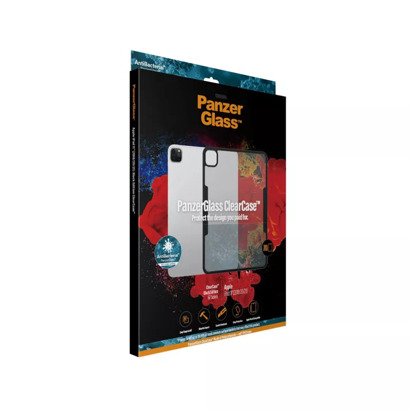 PanzerGlass ® ClearCase™ iPad Pro 11″ (2018, 2020-2022), Dangtelis, Apple, Apple - iPad Pro 11″, 27,9 cm (11 colių), Juoda