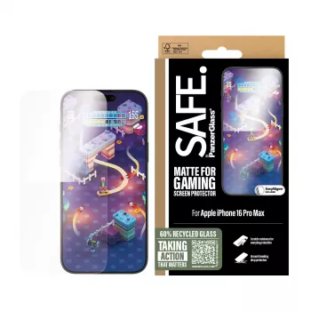 PanzerGlass SAFE. by ® Gaming ekrano apsauga iPhone 16 Pro Max | Itin platus pritaikymas