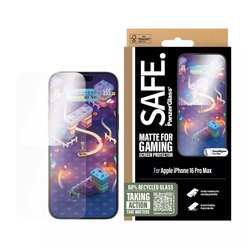 PanzerGlass SAFE. by ® Gaming ekrano apsauga iPhone 16 Pro Max | Itin platus pritaikymas
