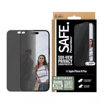 PanzerGlass SAFE. by ® Privatumo ekrano apsauga iPhone 16 Plus | 15 Plus | Itin platus pritaikymas