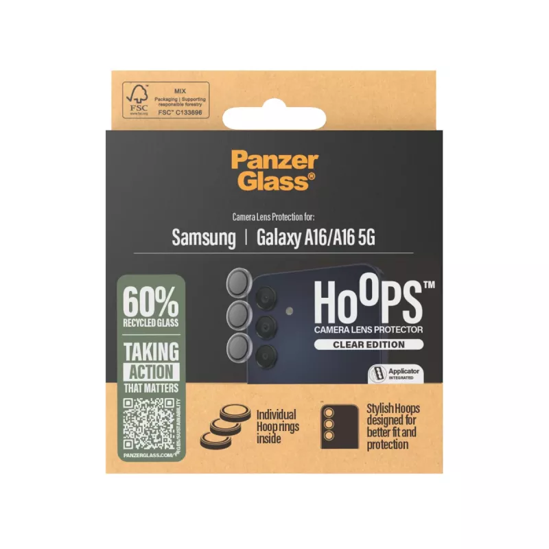 PanzerGlass ® Hoops® kameros objektyvo apsauga permatoma Samsung Galaxy A16 | A16 5G