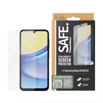 PanzerGlass SAFE. by ® ekrano apsauga Samsung Galaxy A16 | A16 5G | Ultra-Wide Fit