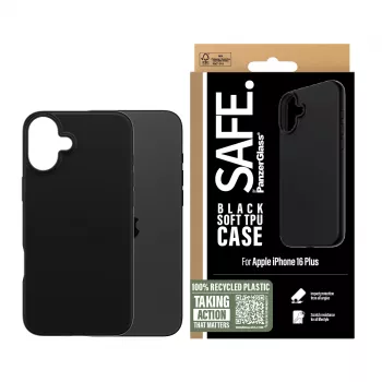 PanzerGlass SAFE. by ® TPU dėklas juodas iPhone 16 Plus