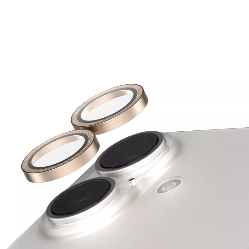 PanzerGlass SAFE. by ® Camera Lens Protector Glitter Gold iPhone 16 | 16 Plus