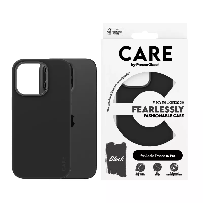 PanzerGlass CARE™ by ® Dėklas Juoda su MagSafe iPhone 16 Pro