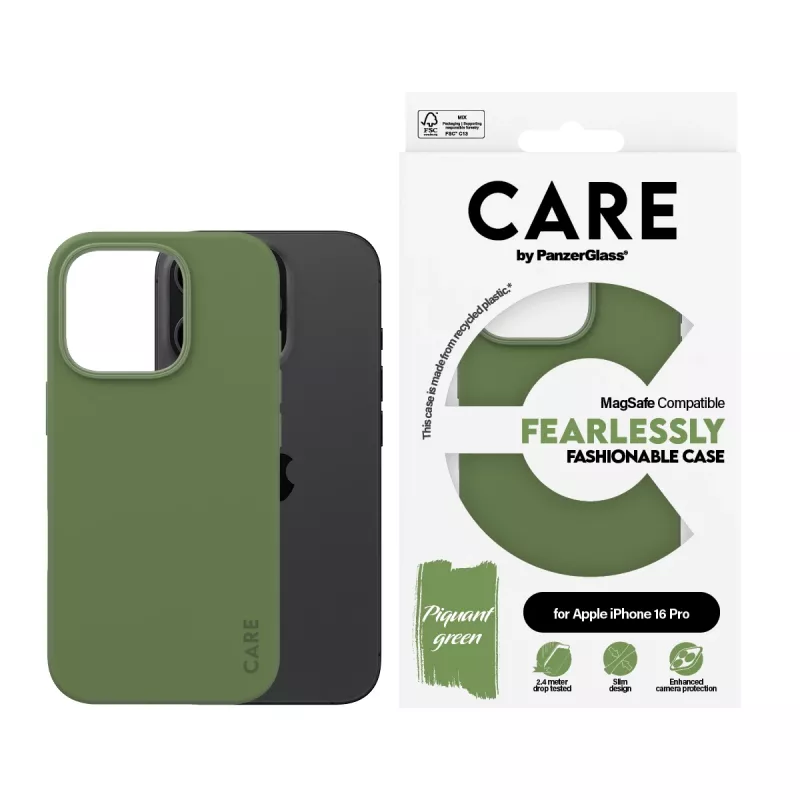 Cover PanzerGlass CARE by ® madingas dėklas Green w. MagSafe iPhone '24 6.3 inch Pro