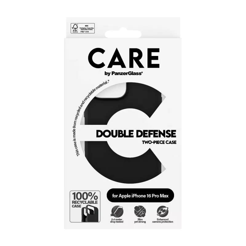 PanzerGlass CARE by ® Feature Case Double Defense Juoda iPhone '24 6.9 col. Pro dėklas
