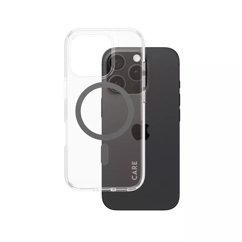 PanzerGlass CARE™ by ® Urban Combat Case Transparent w. Black MagSafe iPhone 16 Pro