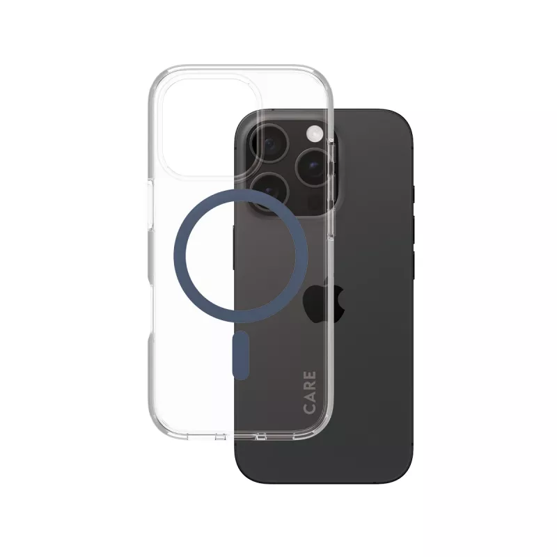 PanzerGlass CARE by Flagship dėklas Transparent Urban Combat Blue MagSafe iPhone 16 Pro