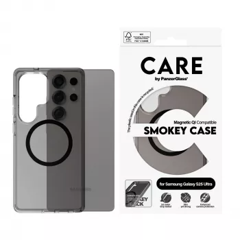 PanzerGlass CARE™ by ® Urban Combat Case Smokey w. Juoda Qi Suderinama Samsung Galaxy S25 Ultra