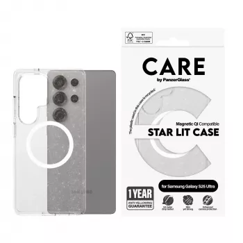 PanzerGlass CARE™ by ® Urban Combat Case Star Lit w. White Qi Suderinama Samsung Galaxy S25 Ultra