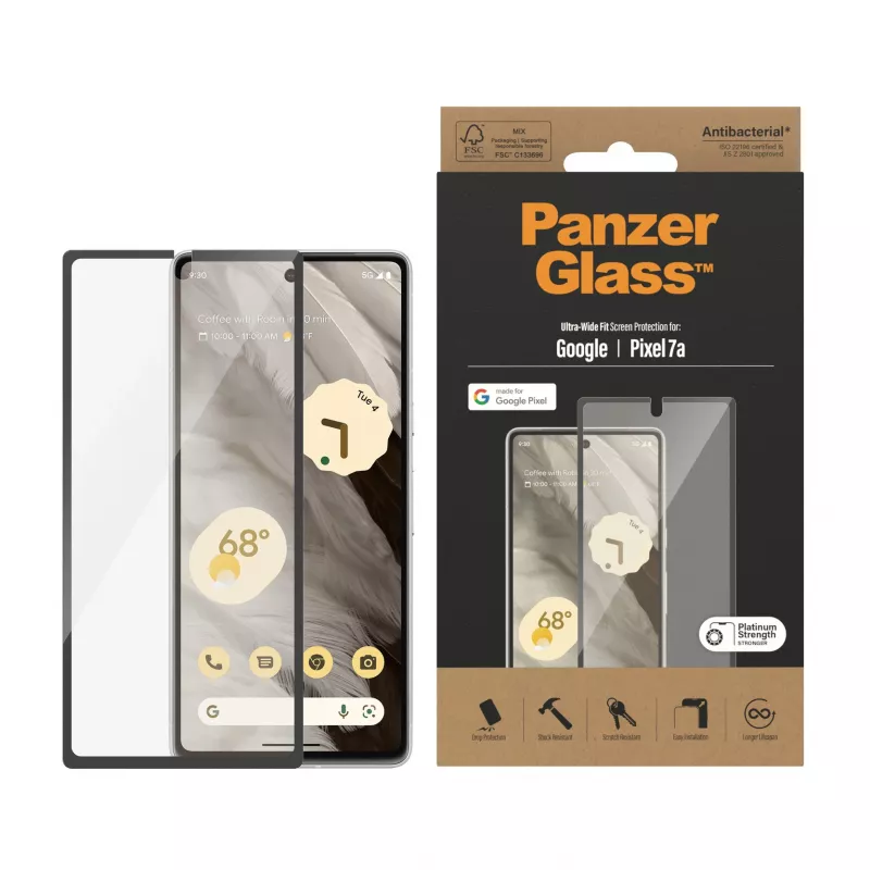 PanzerGlass ® Ekrano apsauga Google Pixel 7a | Ultra Wide Fit